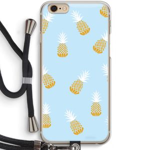 Ananasjes: iPhone 6 / 6S Transparant Hoesje met koord
