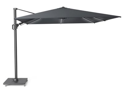 Zweefparasol Challenger T2 Glow 300x300 cm antraciet zonwering - Platinum