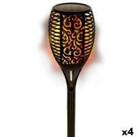 Set tuinverlichting op zonne-energie Aktive 51 Plastic 11 x 77,5 x 11 cm (4 Stuks)