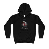 Hoodie regular zwart - kids - Liefde is samen naar de kuip gaan
