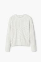 Trui met visgraatdetails - WHITE - L
