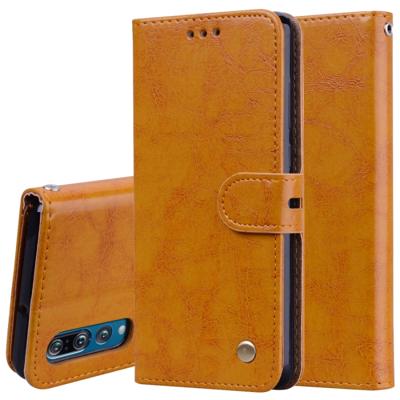 Business stijl olie Wax textuur horizontale Flip lederen case voor Huawei P30 met houder & kaartsleuven & portemonnee (bruin)