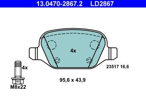 ATE Remblokset 13.0470-2867.2