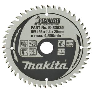 Makita Cirkelzaagblad voor Laminaat | Specialized | Ø 136mm Asgat 20mm 48T - B-33825