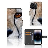 iPhone 15 Pro Telefoonhoesje met Pasjes Cheetah