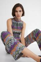 Broek met wijd uitlopende pijpen en space-dye - MATERIAL FINISHES - S
