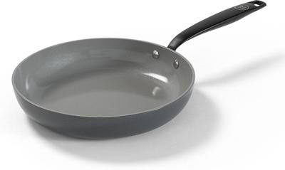 BE Living Koekenpan ø 24 cm - keramische anti-aanbaklaag - PFAS-vrij - geschikt voor alle warmtebronnen - grijs