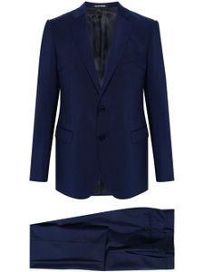 Emporio Armani costume en laine vierge - Bleu