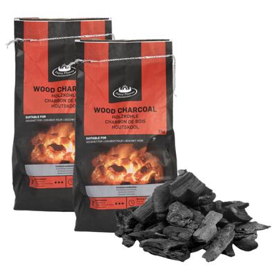 Fancy Flames Barbecue/bbq Houtskool - 2x - 3 kilo - 100% natuurlijk - geschikt voor BBQ