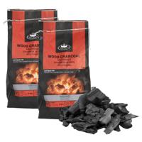 Fancy Flames Barbecue/bbq Houtskool - 2x - 3 kilo - 100% natuurlijk - geschikt voor BBQ