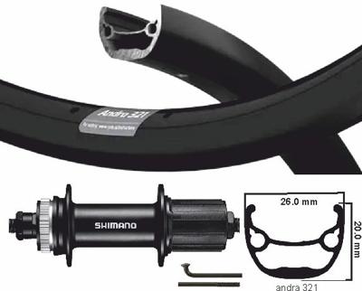 Kgs achterwiel 28 inch (622) velg + spaak zw cass centerlock 8-10 v