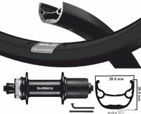 Kgs achterwiel 28 inch (622) velg + spaak zw cass centerlock 8-10 v