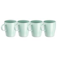 Plasticforte Bekers - 4x stuks - kunststof - groen - 300 ml - onbreekbare mokken - camping - kind