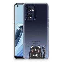 OPPO Reno 7 5G | Find X5 Lite Telefoonhoesje met Naam Cat Good Day