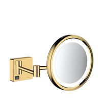 Hansgrohe Addstoris make-up spiegel led 3x vergr. polished gold optic 41790990