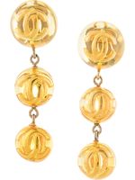 CHANEL Pre-Owned boucles d'oreilles pendantes clip à logo CC - thumbnail