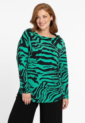 Yoek Wijde tuniek VERDI | Groen | Maat 46/48