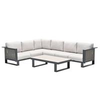 Garden Impressions Bologna lounge hoekset - 4-delig-carbon black-taupe Garden Impressions Bologna lounge hoekset - 4-delig-carbon black-taupe
