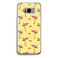 Flamingo's geel: Samsung Galaxy S8 Plus Transparant Hoesje