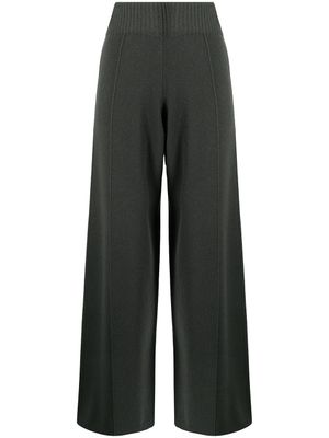 Pringle of Scotland pantalon ample à taille haute - Gris