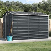 Tuinschuur 191x300x198 cm gegalvaniseerd staal antracietkleurig