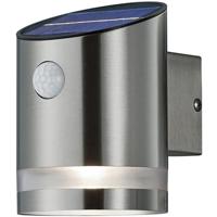 LED Buitenlamp Wandmontage - 3W Warm Wit 3000K - Mat Nikkel RVS