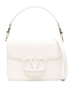 Valentino Garavani sac porté épaule Locò en cuir - Blanc