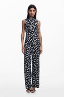 Stippen jumpsuit - BLACK - L - thumbnail