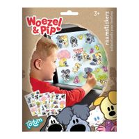 Raam/autoraam kinder stickers - 70x stuks - Woezel en Pip thema   -