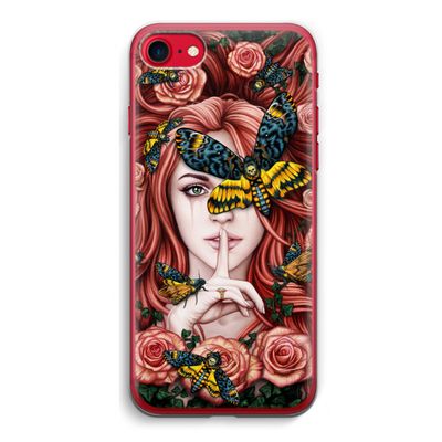 Lady Moth: iPhone SE 2020 Transparant Hoesje