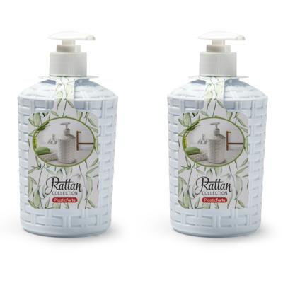 Plasticforte Zeeppompje - 2x - wit - 16 cm - zeepdispensers - Badkamer, toilet en keuken