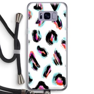 Cheetah color: Samsung Galaxy S8 Transparant Hoesje met koord