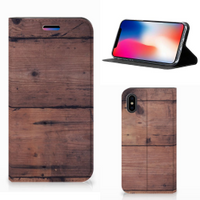 Apple iPhone X | Xs Book Wallet Case Old Wood - thumbnail