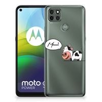 Motorola Moto G9 Power Telefoonhoesje met Naam Cow - thumbnail