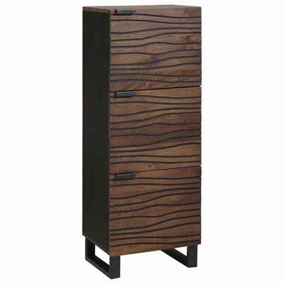 Highboard Notenhout met plank Anders met opslag met de deur Bruin 40 x 33.5 x 110 cm