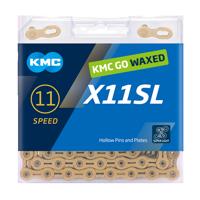 KMC Chain x11sl 118 links ti-n gold waxed