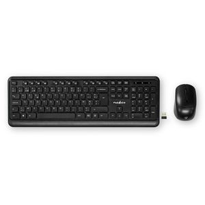 Nedis Muis en Toetsenbordset | Draadloos | USB | AZERTY | Belgisch | 1 stuks - KBMCW100BKBE KBMCW100BKBE