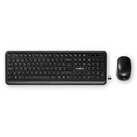 Nedis Muis en Toetsenbordset | Draadloos | USB | AZERTY | Belgisch | 1 stuks - KBMCW100BKBE KBMCW100BKBE