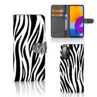 Samsung Galaxy M52 | Telefoonhoesje | Met pasjeshouder | Zebra