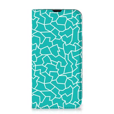 iPhone 14 | Bookcase | Cracks Blue