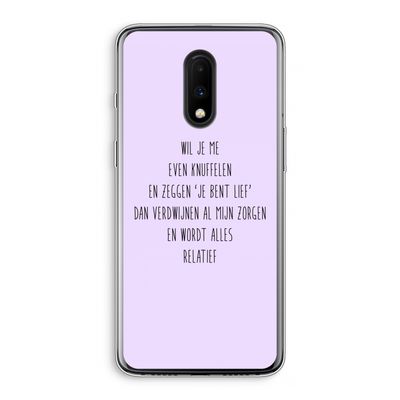 Relatief: OnePlus 7 Transparant Hoesje