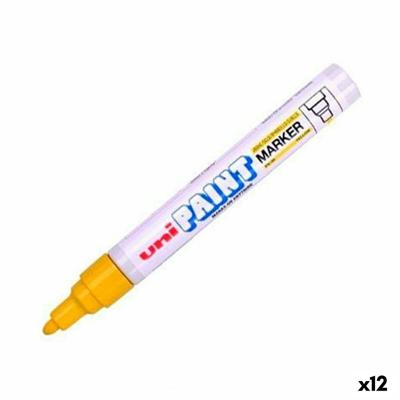 Permanente markeerstift Uni-Ball PX-20 Geel 2,8 mm (12 Stuks)
