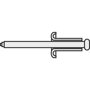 TOOLCRAFT 194706 Popnagel (Ø x l) 4 mm x 7 mm Staal Aluminium A4*7 D7337-AL/ST 10 stuk(s)