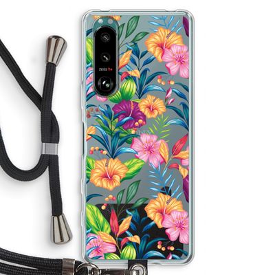 Tropisch 2: Sony Xperia 5 III Transparant Hoesje met koord