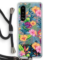 Tropisch 2: Sony Xperia 5 III Transparant Hoesje met koord