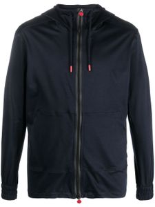 Kiton hoodie Umbi à fermeture zippée - Bleu