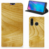 Huawei P30 Lite New Edition Book Wallet Case Licht Hout