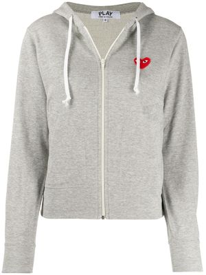 Comme Des Garçons Play sweat à capuche à applique cœur - Gris