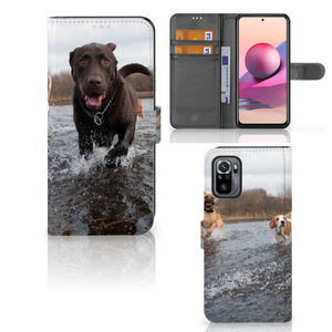 Xiaomi Redmi Note 10S | 10 4G | Poco M5s Telefoonhoesje met Pasjes Honden Labrador