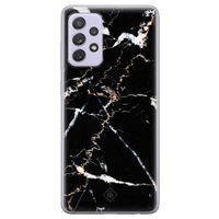 Samsung Galaxy A72 siliconen hoesje - Marmer zwart Samsung Galaxy A72 siliconen hoesje - Marmer zwart